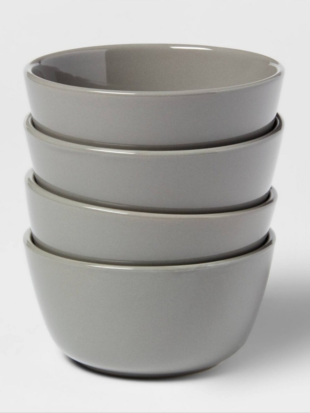 Threshold Stoneware AVESTA 8oz. MINI Snack Bowls 4pc. Modern Round Gray
